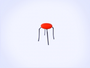 Static Paint Tulip Stool-4